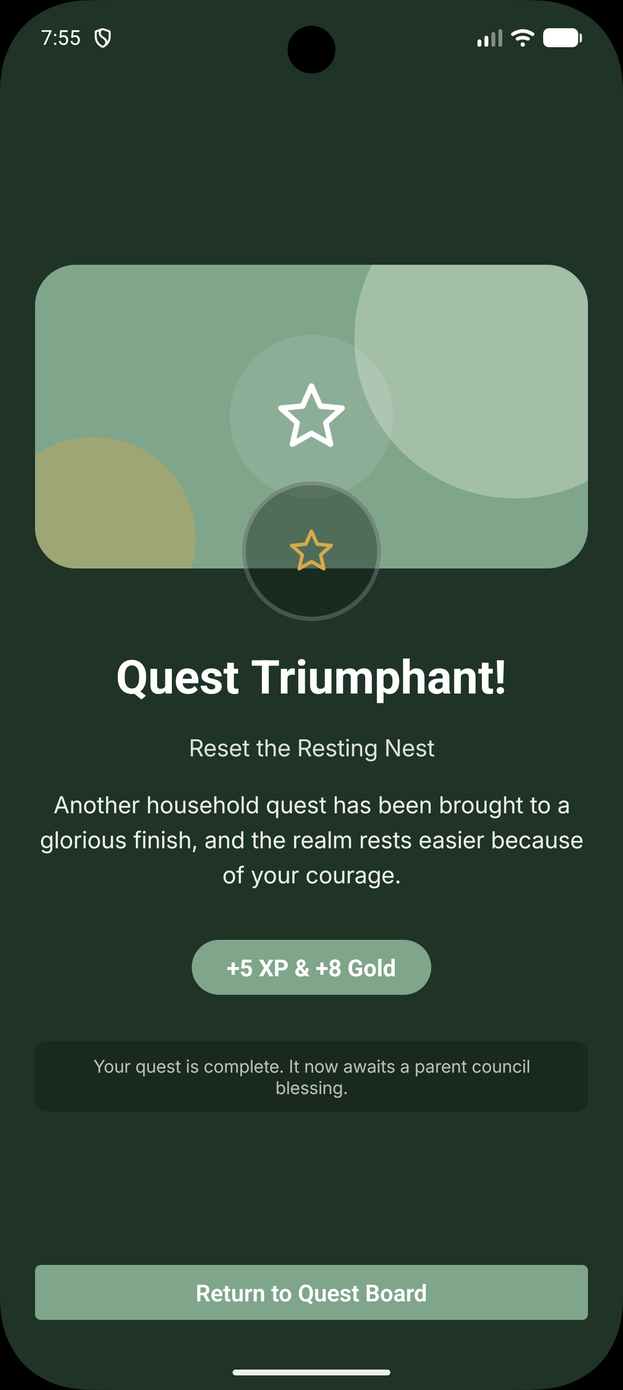 Rooted Family quest board screenshot